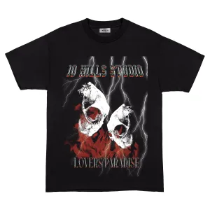 10 Hills Studio Unisex 'Lovers Paradise' Black Boxy T-Shirt
