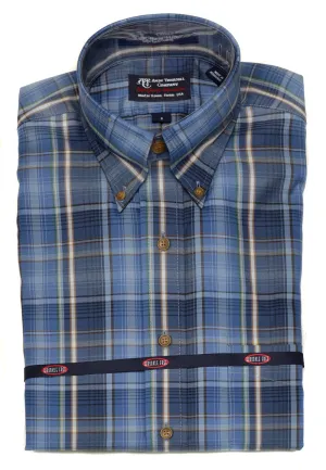 Andy Thornal Men's Long Sleeve Wrinkle Free Button Down Sport Shirt /M Blue #203785-43