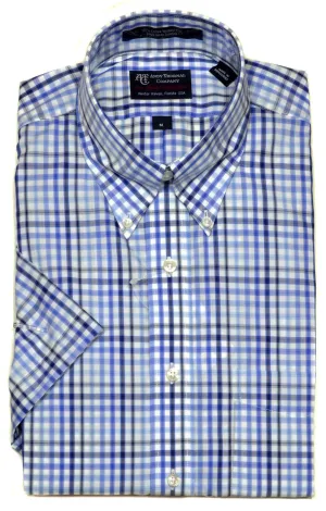 Andy Thornal Men's SS Wrinkle Free BD Sport Shirt/Royal #213502-45