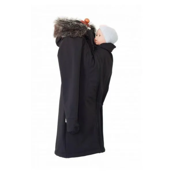 Angel Wings Babywearing Softshell Coat Black