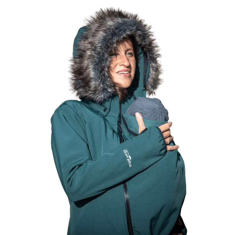 Angel Wings Babywearing Softshell Coat Green