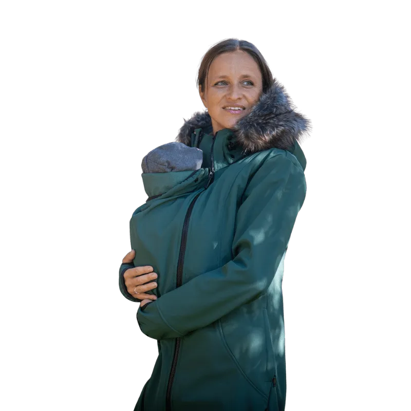 Angel Wings Babywearing Softshell Coat Green