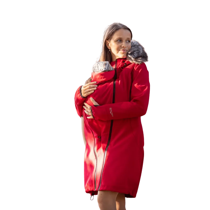 Angel Wings Babywearing Softshell Coat Red