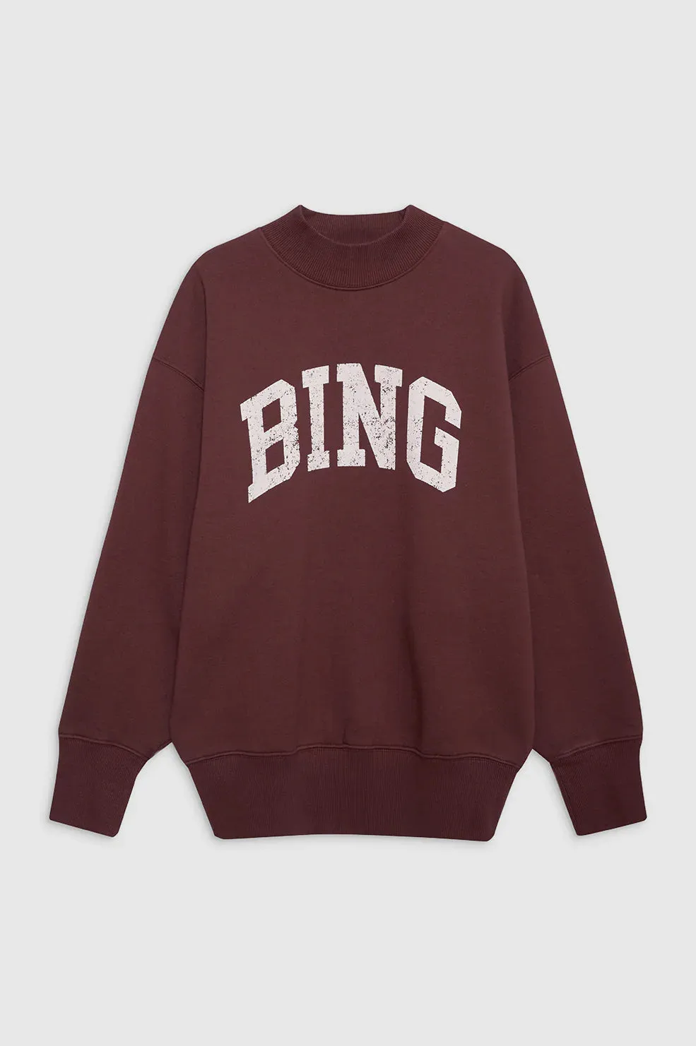 Anine Bing - Bradie Sweatshirt in Deep Burgandy