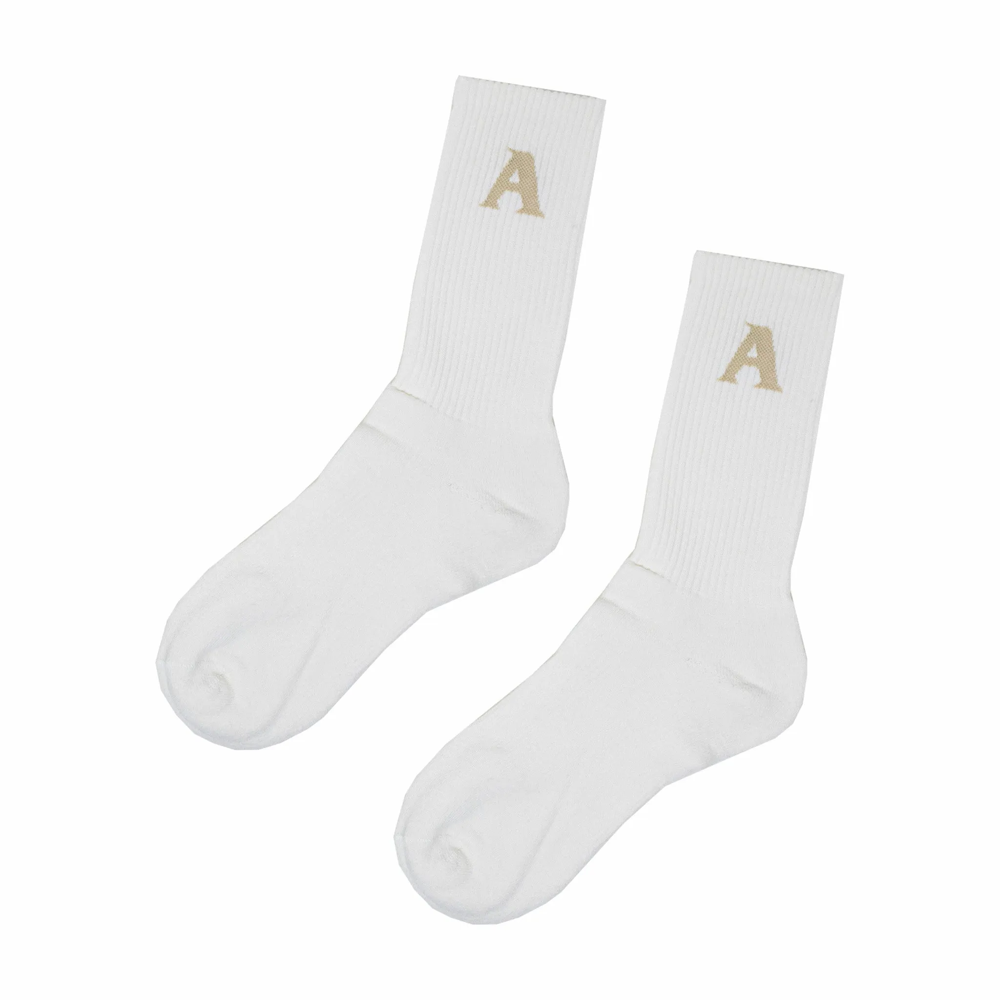 August Cotton Crew Socks (Natural)