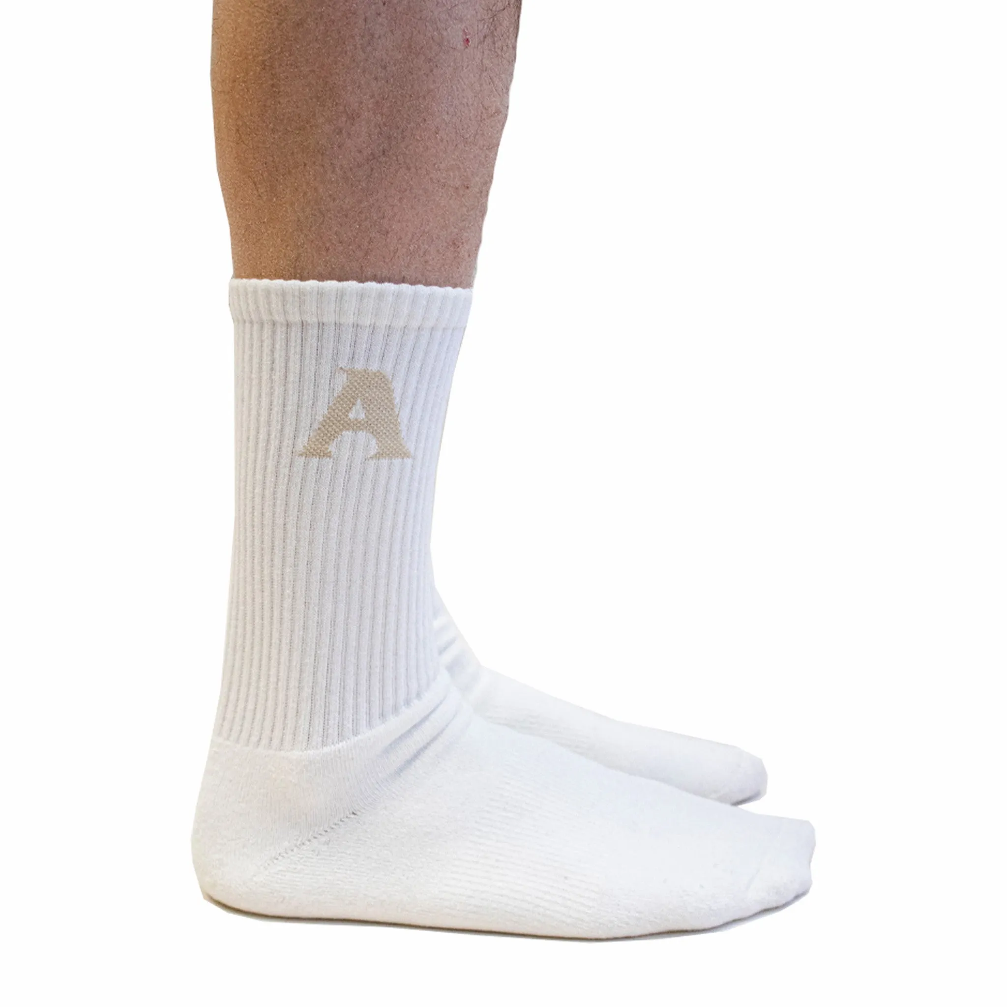 August Cotton Crew Socks (Natural)