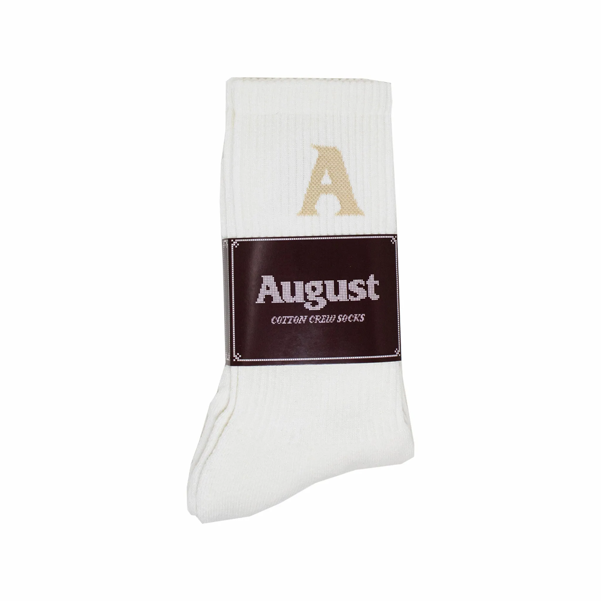 August Cotton Crew Socks (Natural)