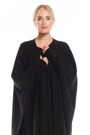 AVALON JEWELLED CASHMERE CAPE BLACK