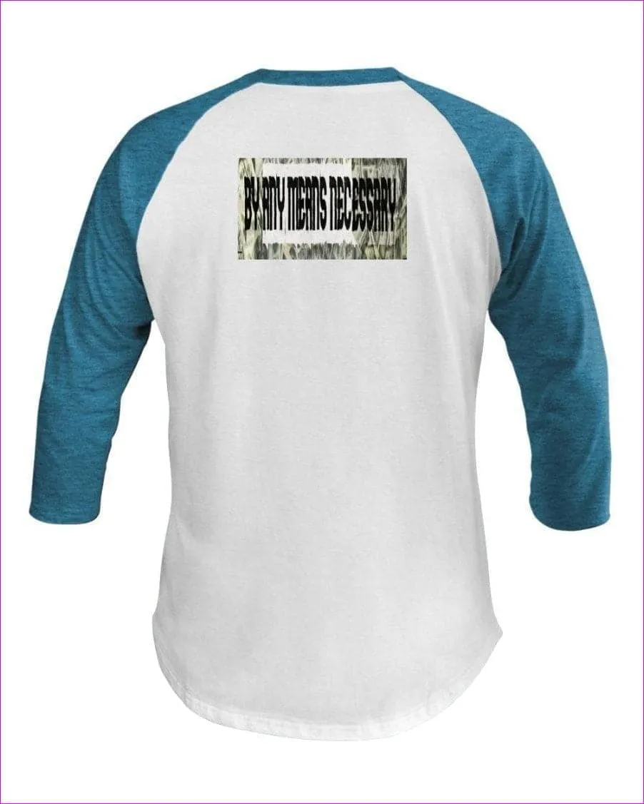 B.A.M.N - By Any Means Necessary Clothing Men's 3/4 Sleeve Raglan Shirt