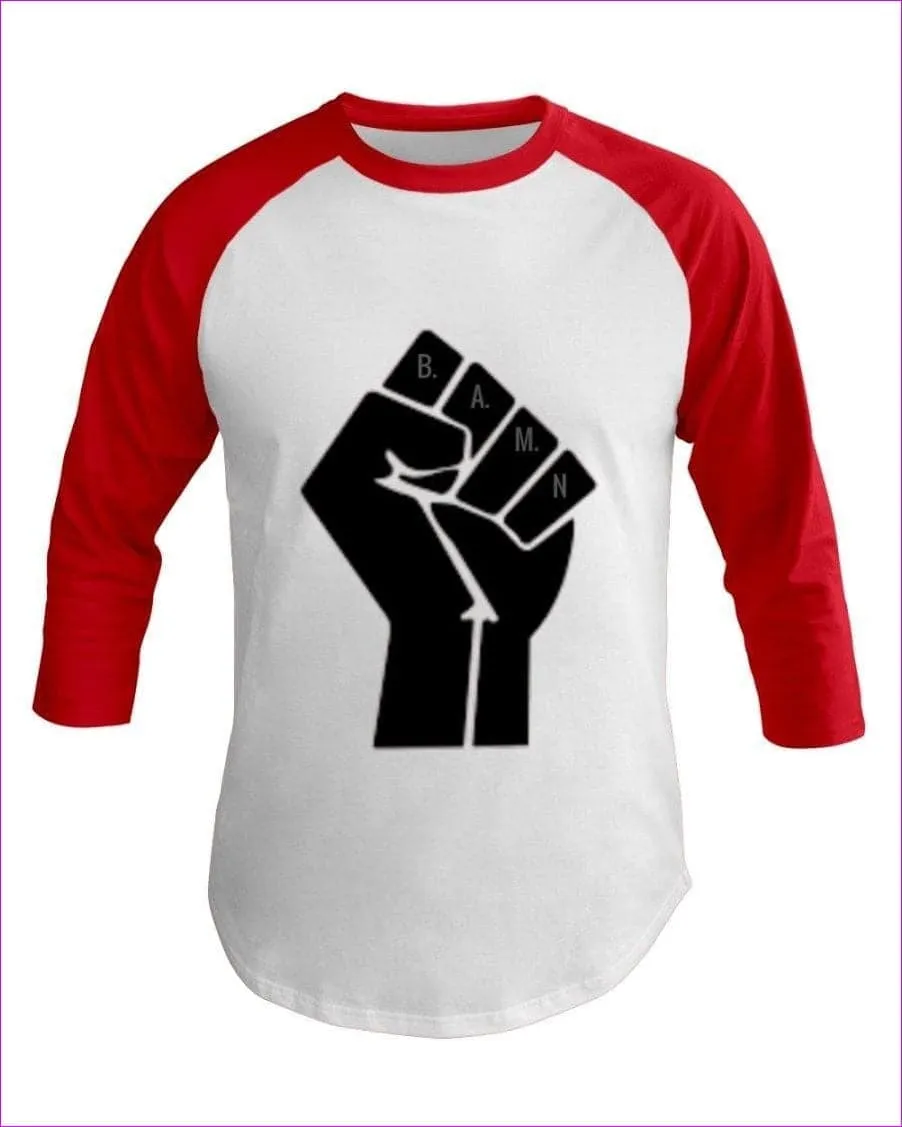 B.A.M.N - By Any Means Necessary Clothing Men's 3/4 Sleeve Raglan Shirt