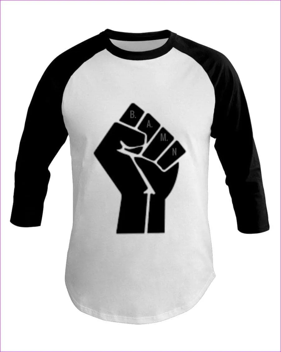 B.A.M.N - By Any Means Necessary Clothing Men's 3/4 Sleeve Raglan Shirt