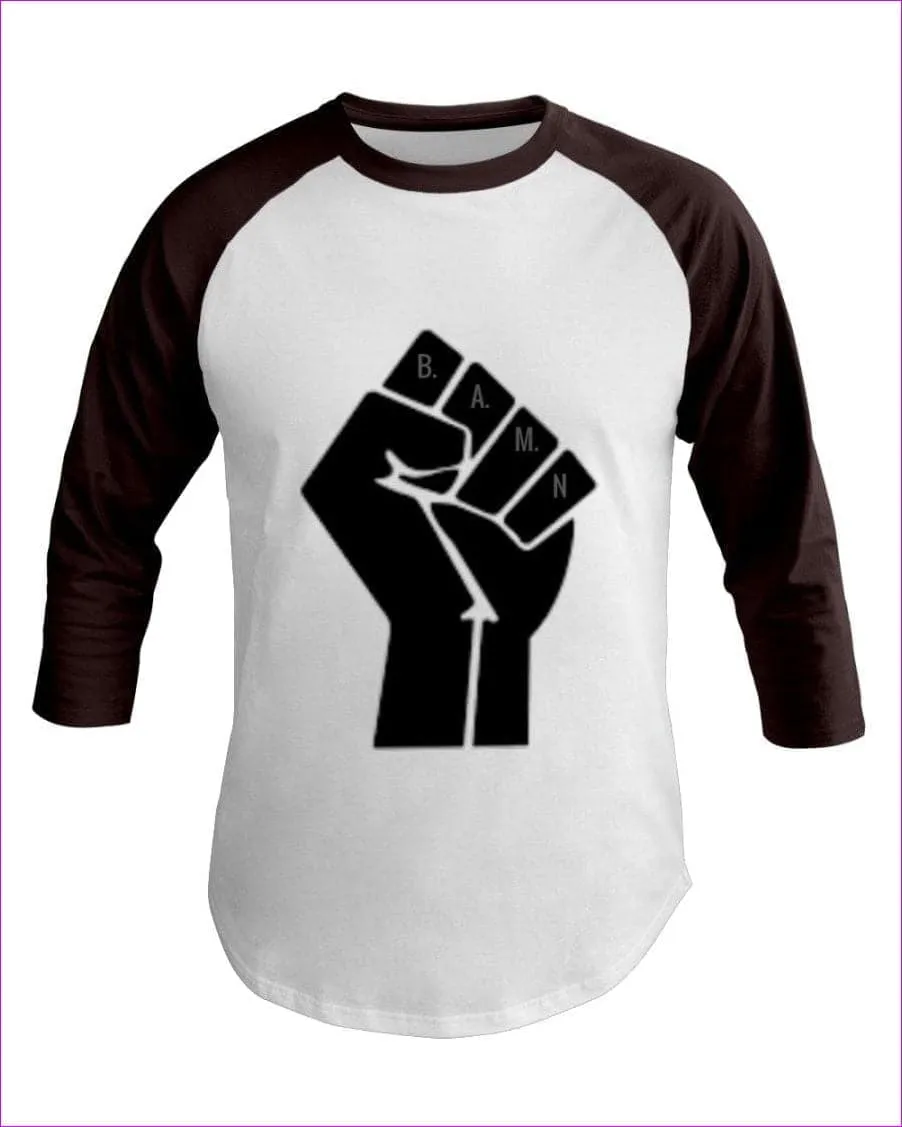 B.A.M.N - By Any Means Necessary Clothing Men's 3/4 Sleeve Raglan Shirt