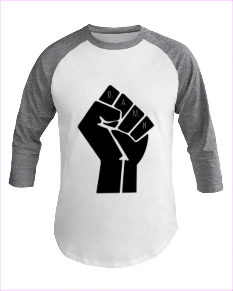 B.A.M.N - By Any Means Necessary Clothing Men's 3/4 Sleeve Raglan Shirt