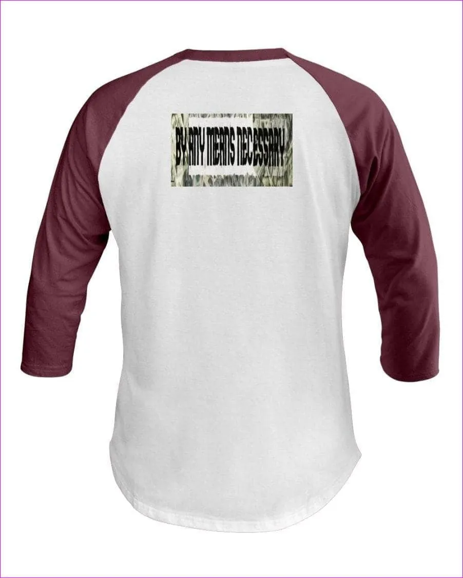 B.A.M.N - By Any Means Necessary Clothing Men's 3/4 Sleeve Raglan Shirt