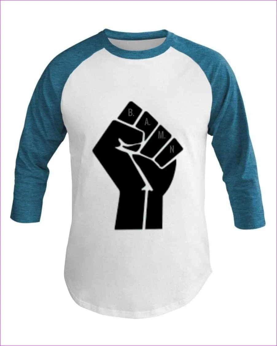 B.A.M.N - By Any Means Necessary Clothing Men's 3/4 Sleeve Raglan Shirt