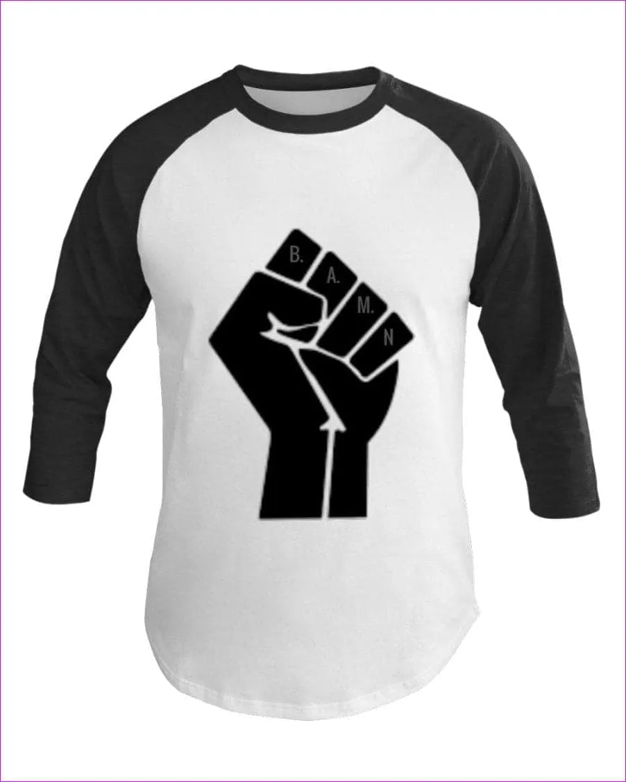 B.A.M.N - By Any Means Necessary Clothing Men's 3/4 Sleeve Raglan Shirt