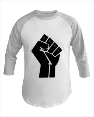 B.A.M.N - By Any Means Necessary Clothing Men's 3/4 Sleeve Raglan Shirt