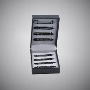 Black Chrome Finish Stainless Steel 8 Piece Collar Stay Box Set