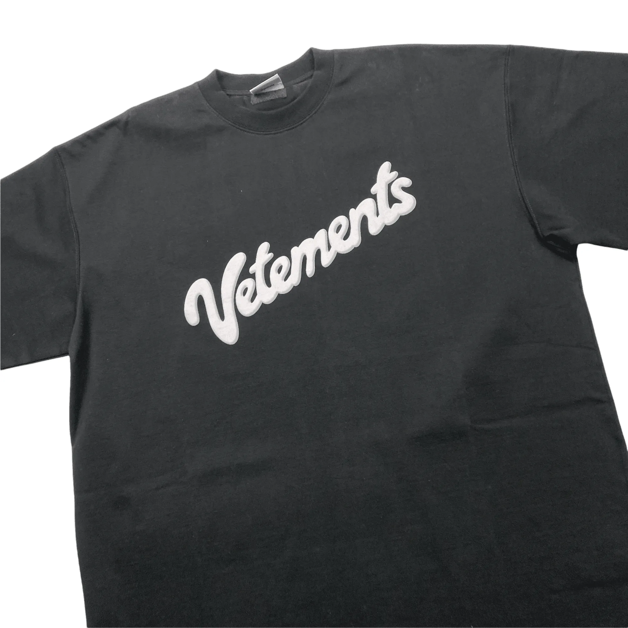 Black Vetements Oversized Sweet Logo Tee - Extra Small (Recommended Size - Extra Large)