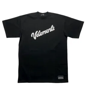 Black Vetements Oversized Sweet Logo Tee - Extra Small (Recommended Size - Extra Large)