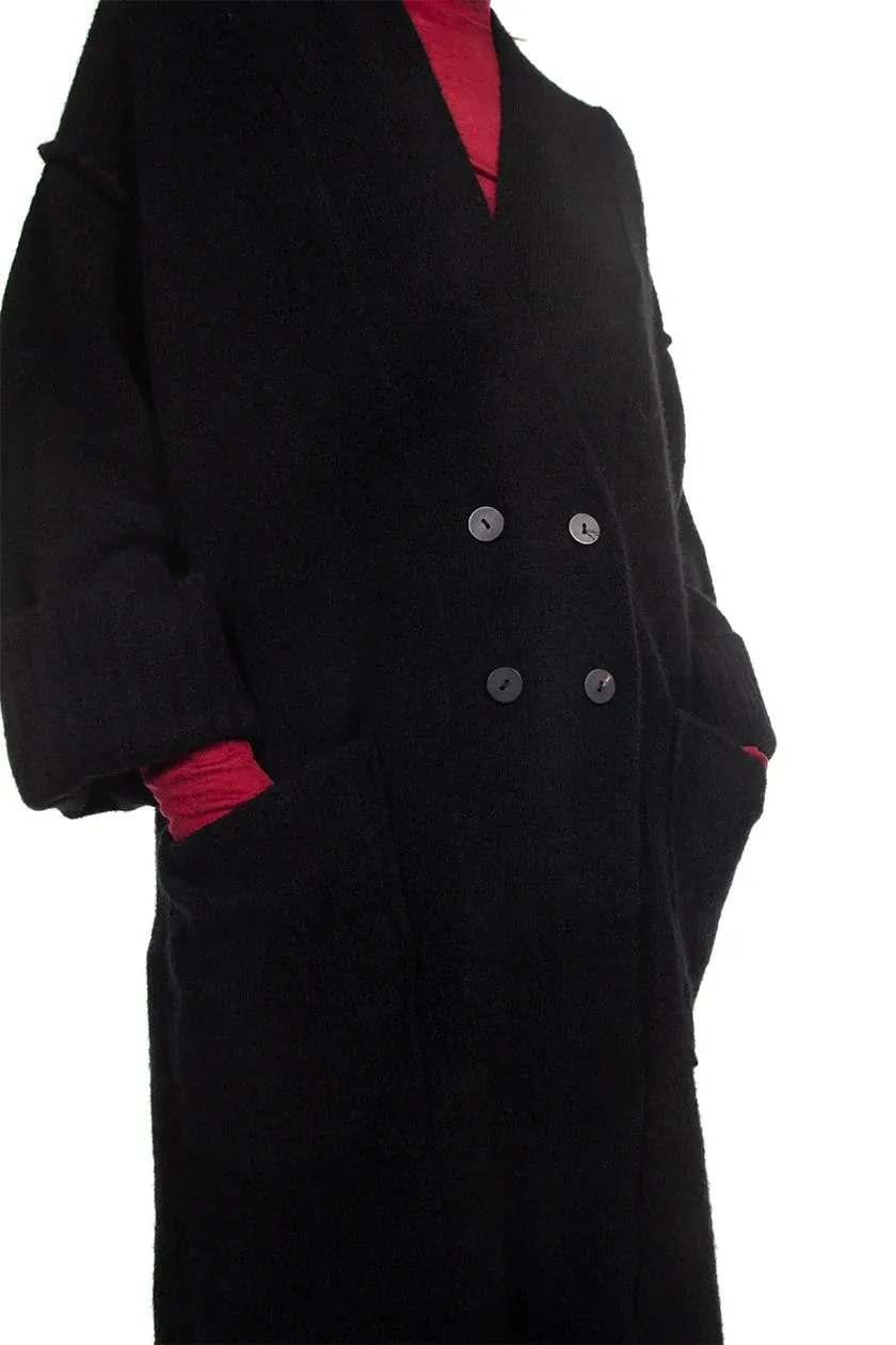 Black Yak Wool Coat