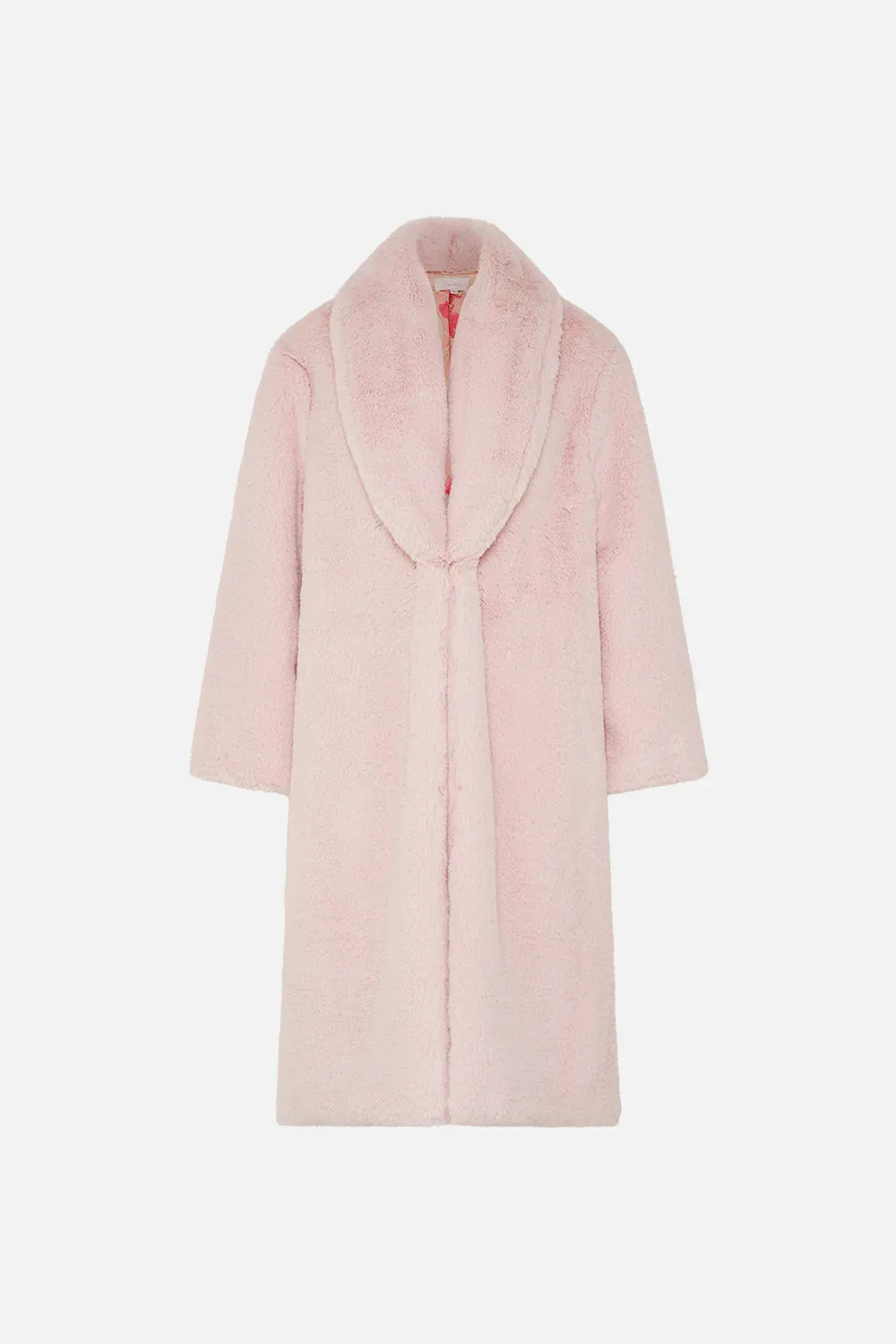 CAMILLA | Blossoms And Brushstrokes Long Teddy Coat