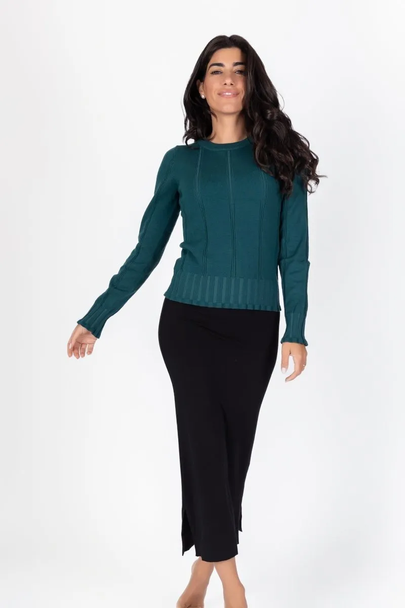 CLAIRE TOP (TEAL GREEN)