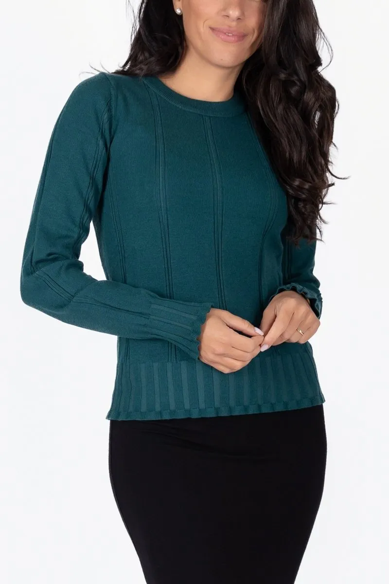 CLAIRE TOP (TEAL GREEN)