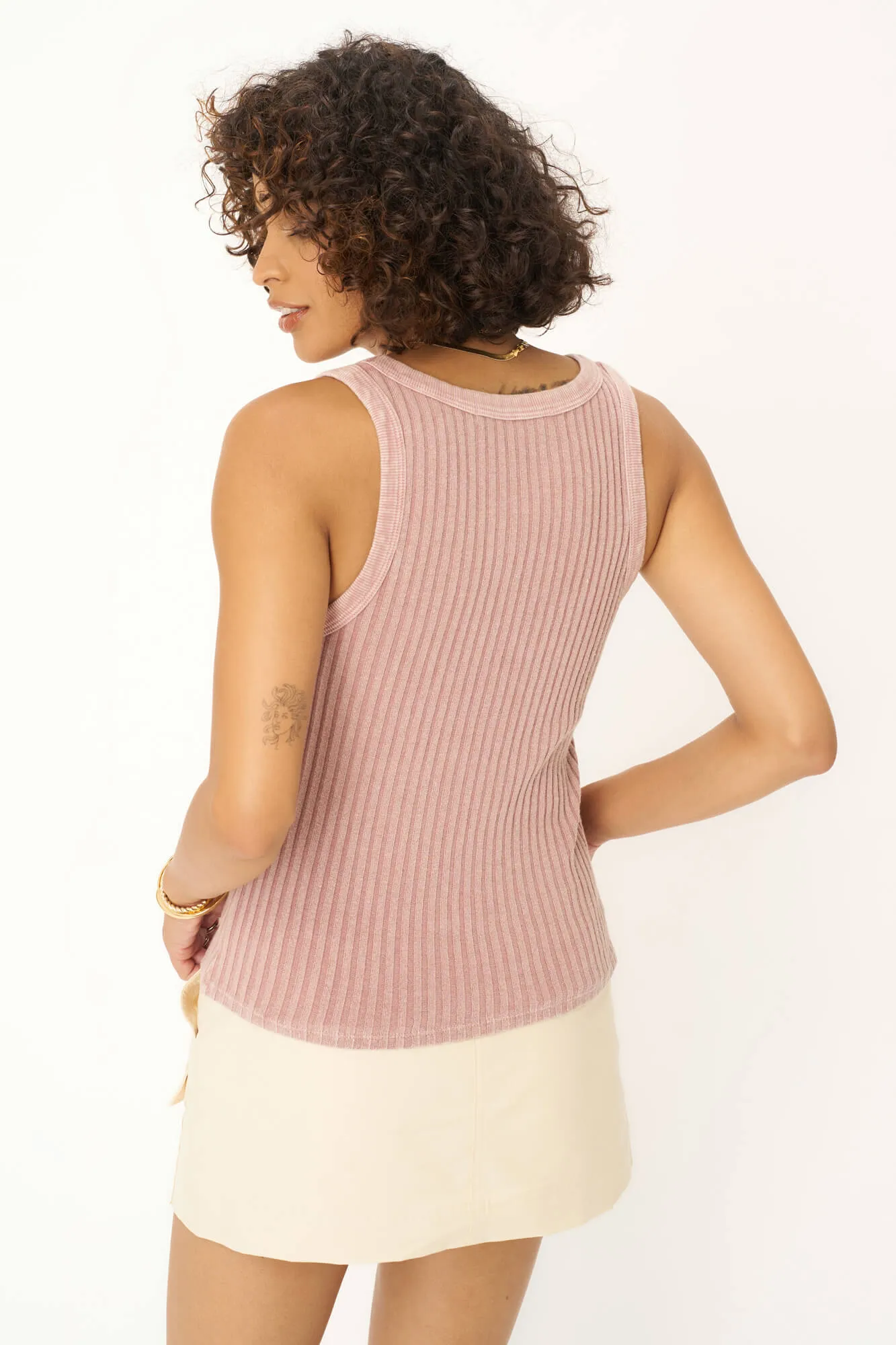 Cooper Sweater Rib Tank - MW Blushing Mauve