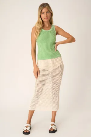 Cooper Sweater Rib Tank - MW Island Green