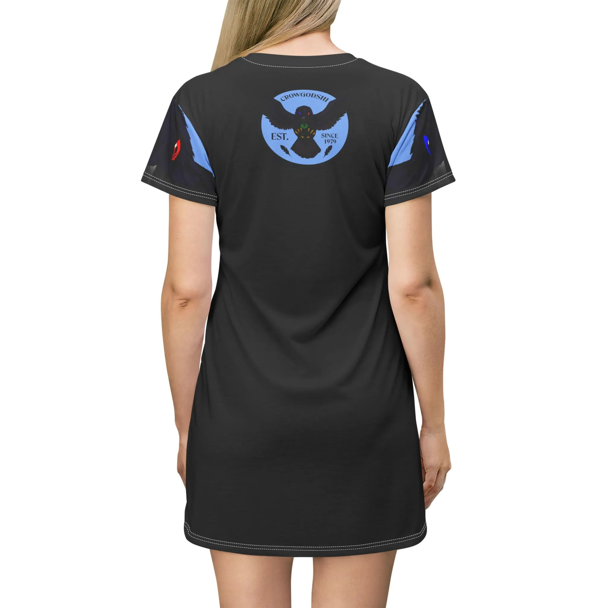 Crowgodshi First Generation T-Shirt Dress, CAROLINA BLUE LOGO