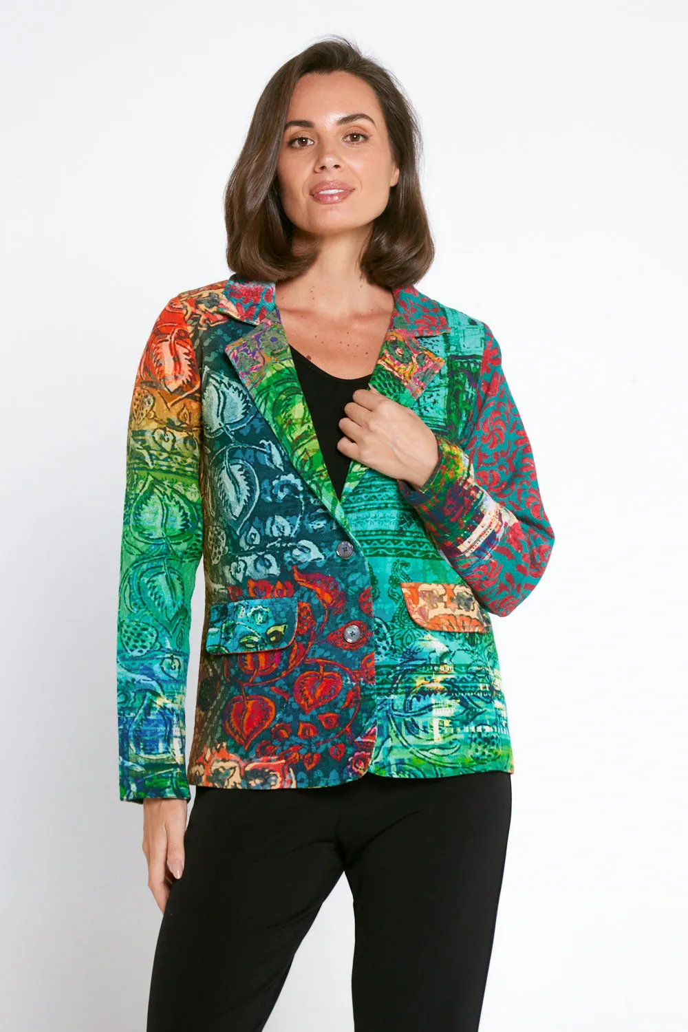 Digital Print Cotton Blazer - Marrakesh Mirage