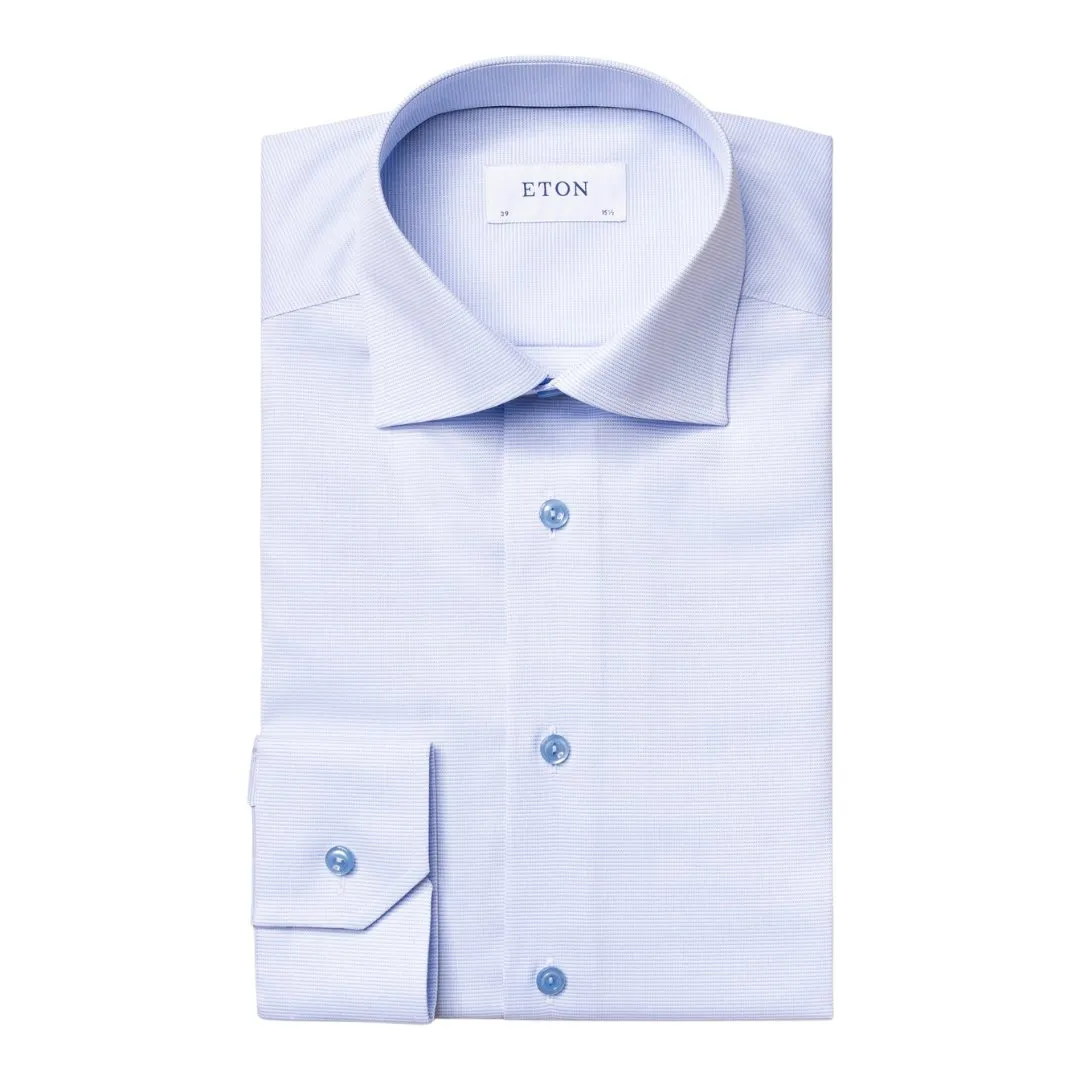 ETON Twill Shirt Contemporary Fit LIGHT BLUE