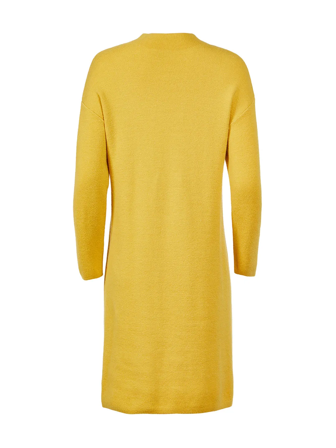 Funnel Neck Sweater Dress in Bright Celery