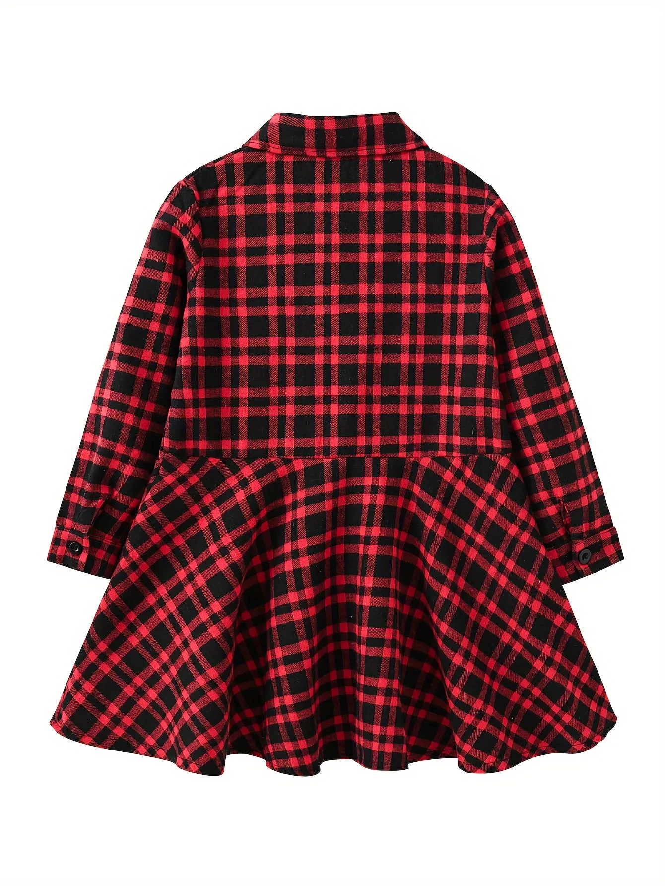 Girls Plaid Shirt Children's Skirt Casual Dress