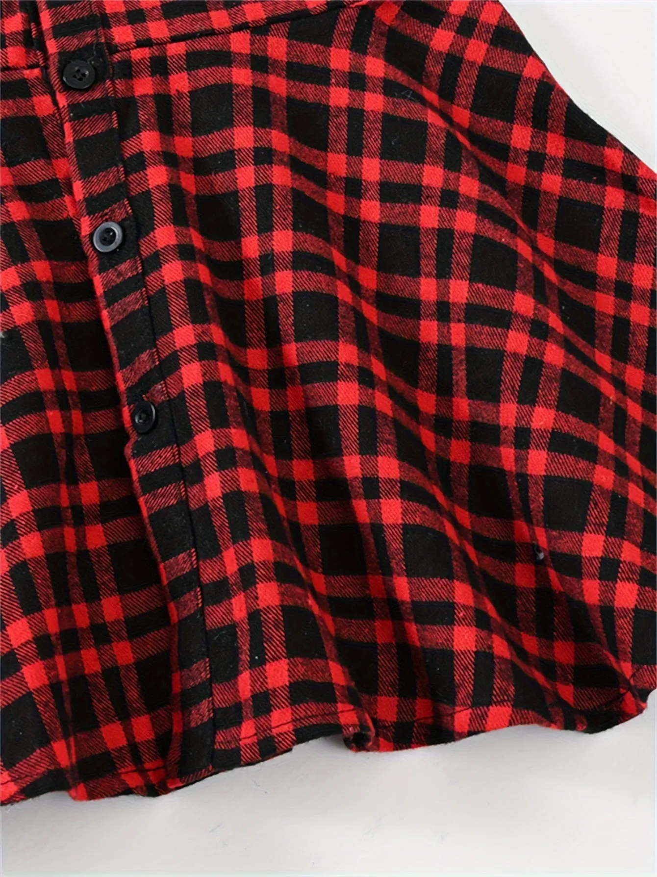 Girls Plaid Shirt Children's Skirt Casual Dress