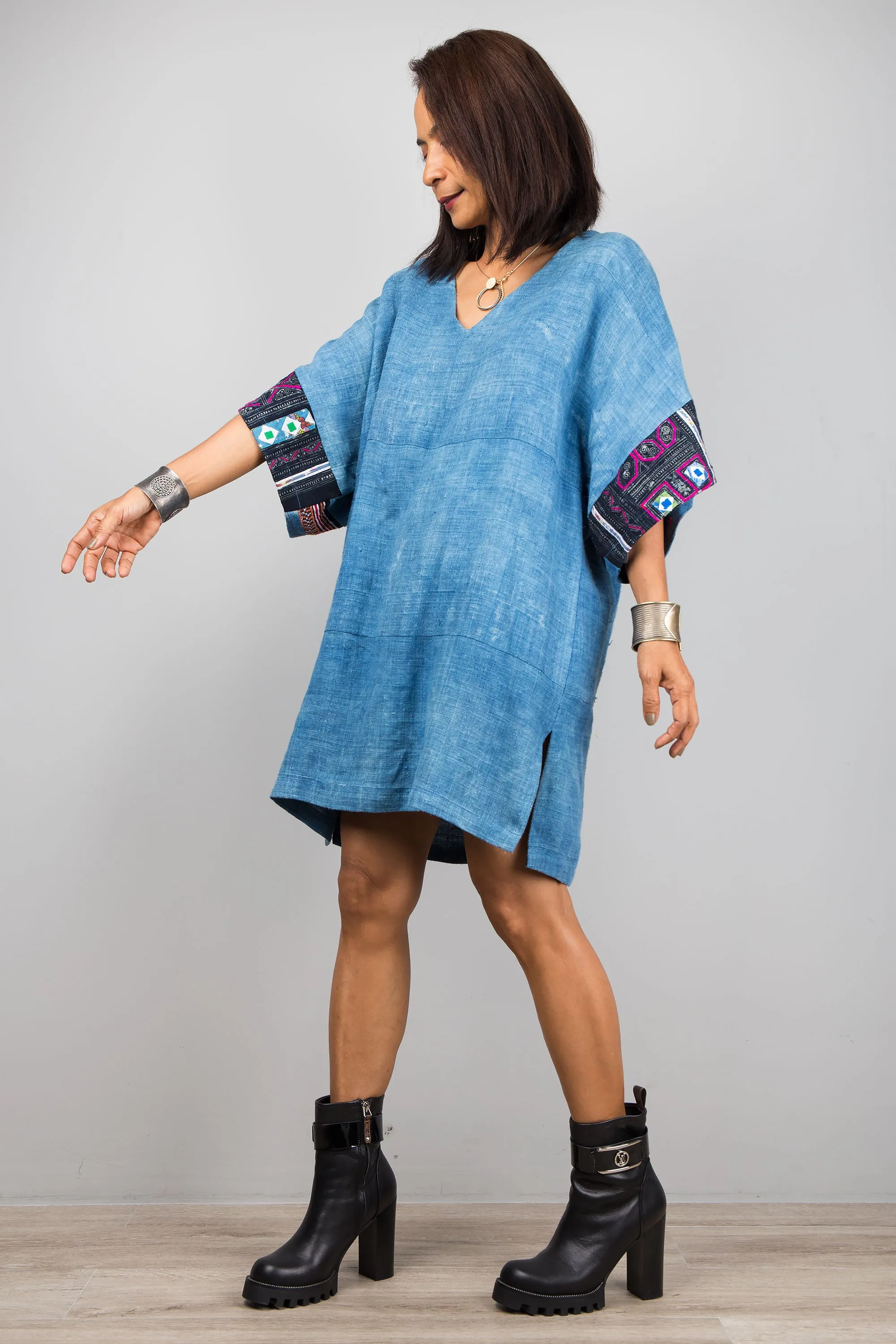 Indigo tunic dress