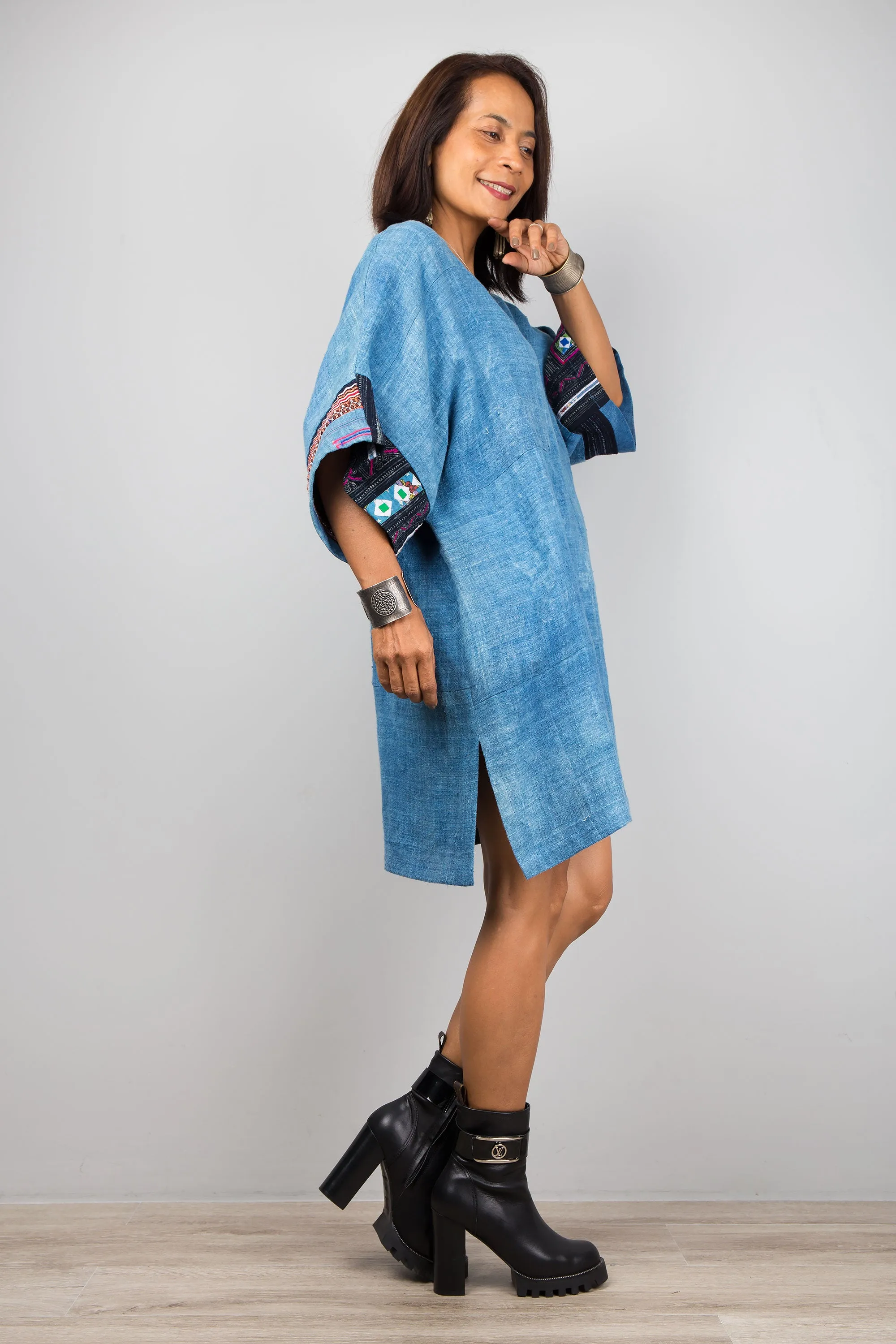 Indigo tunic dress