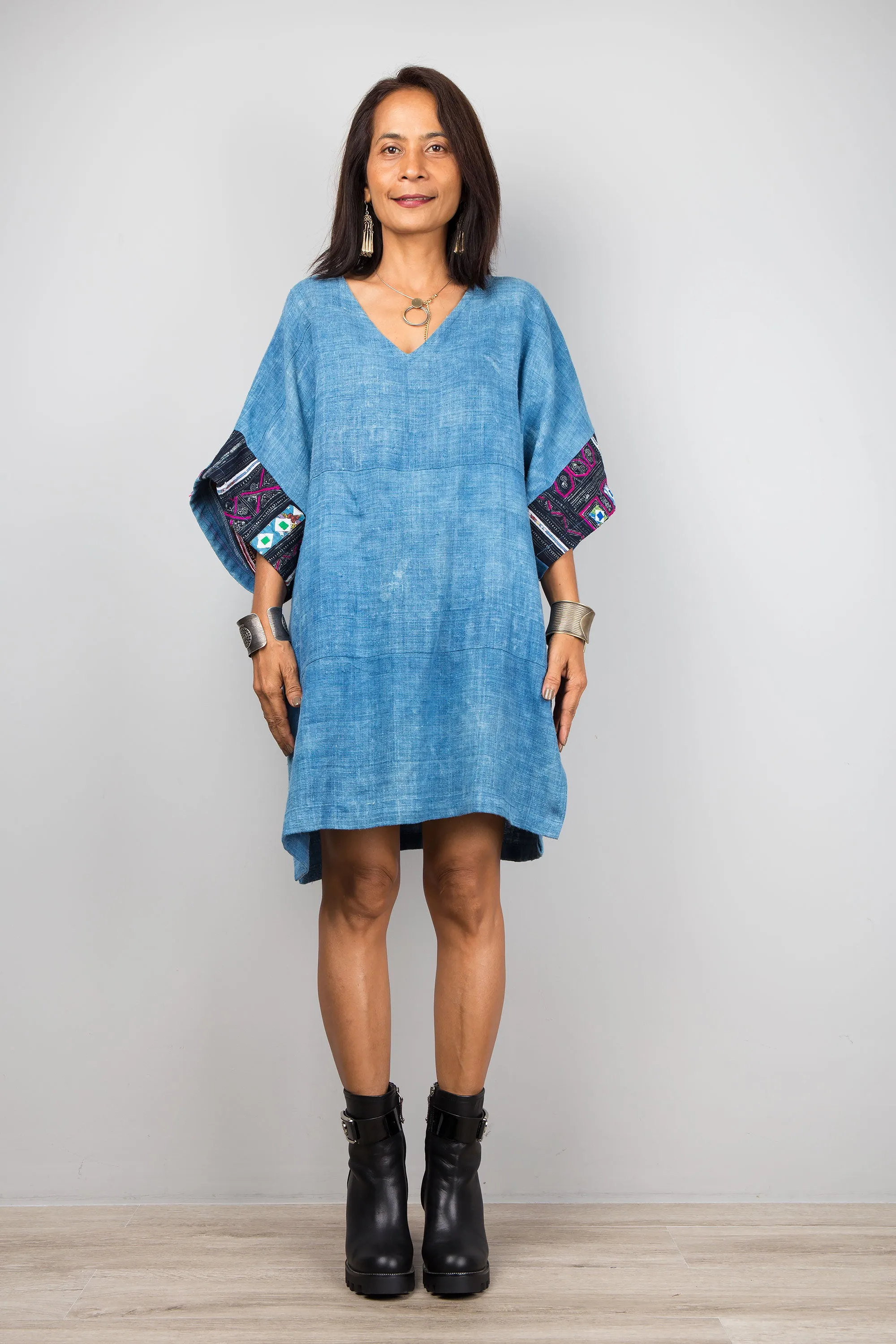 Indigo tunic dress