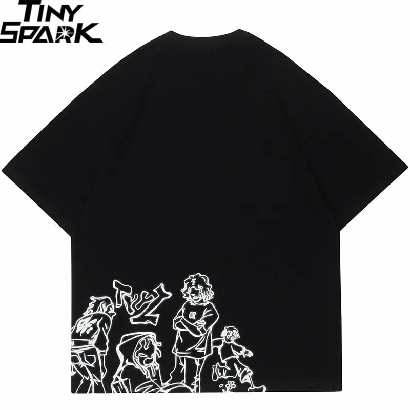 Japanese Harajuku Funny Anime Cartoon Graphic T-Shirt