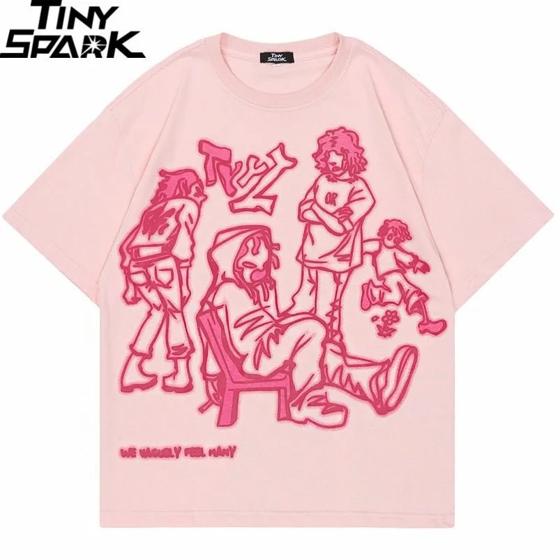 Japanese Harajuku Funny Anime Cartoon Graphic T-Shirt