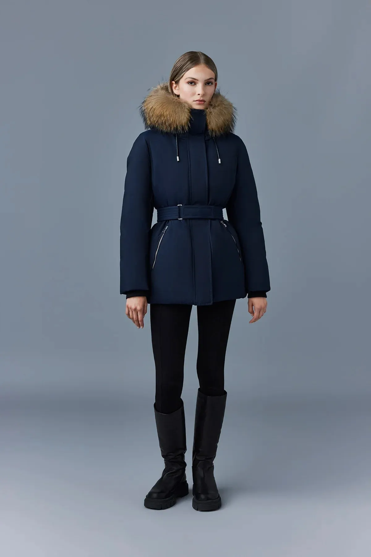 MACKAGE JENI-FZ - 2-in-1 Down Parka With Removable Bib & Fur Trim