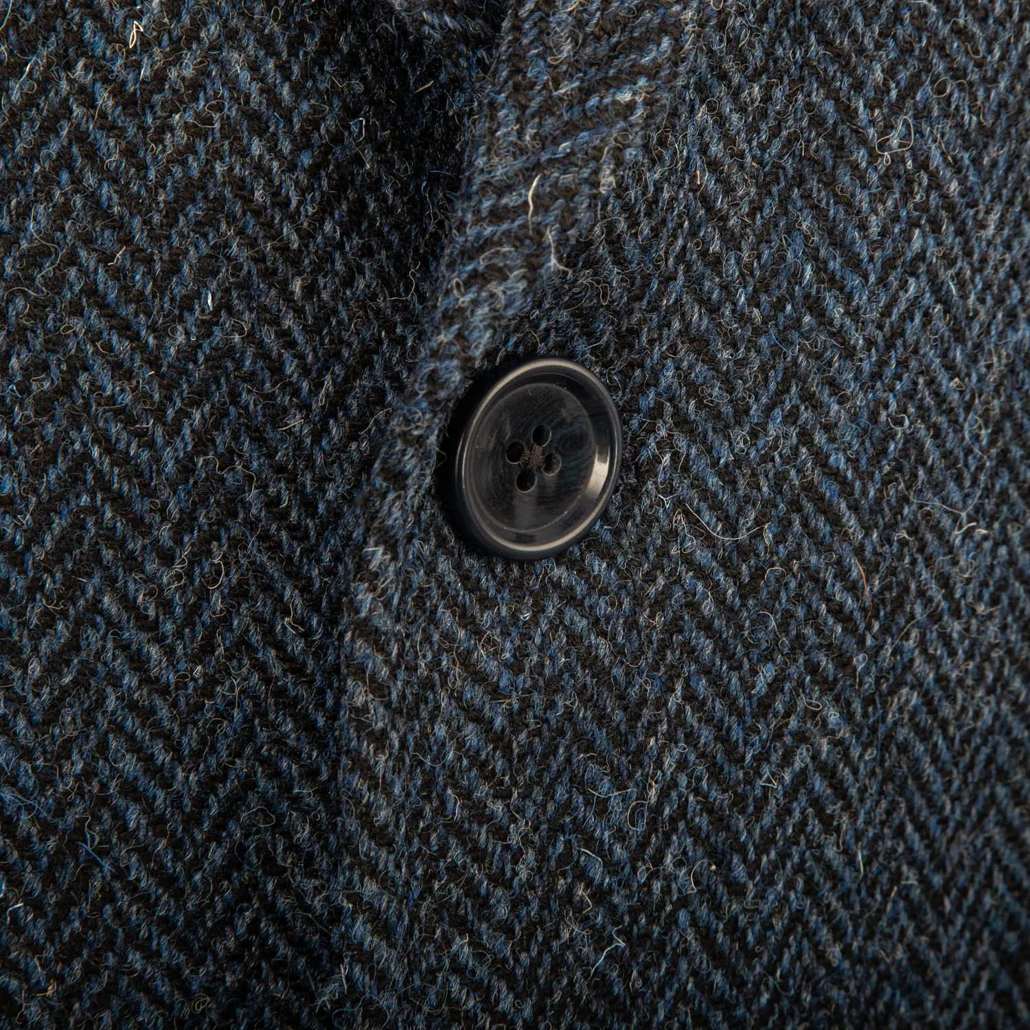 Men's Harris Tweed Cameron Coat  Blue Herringbone