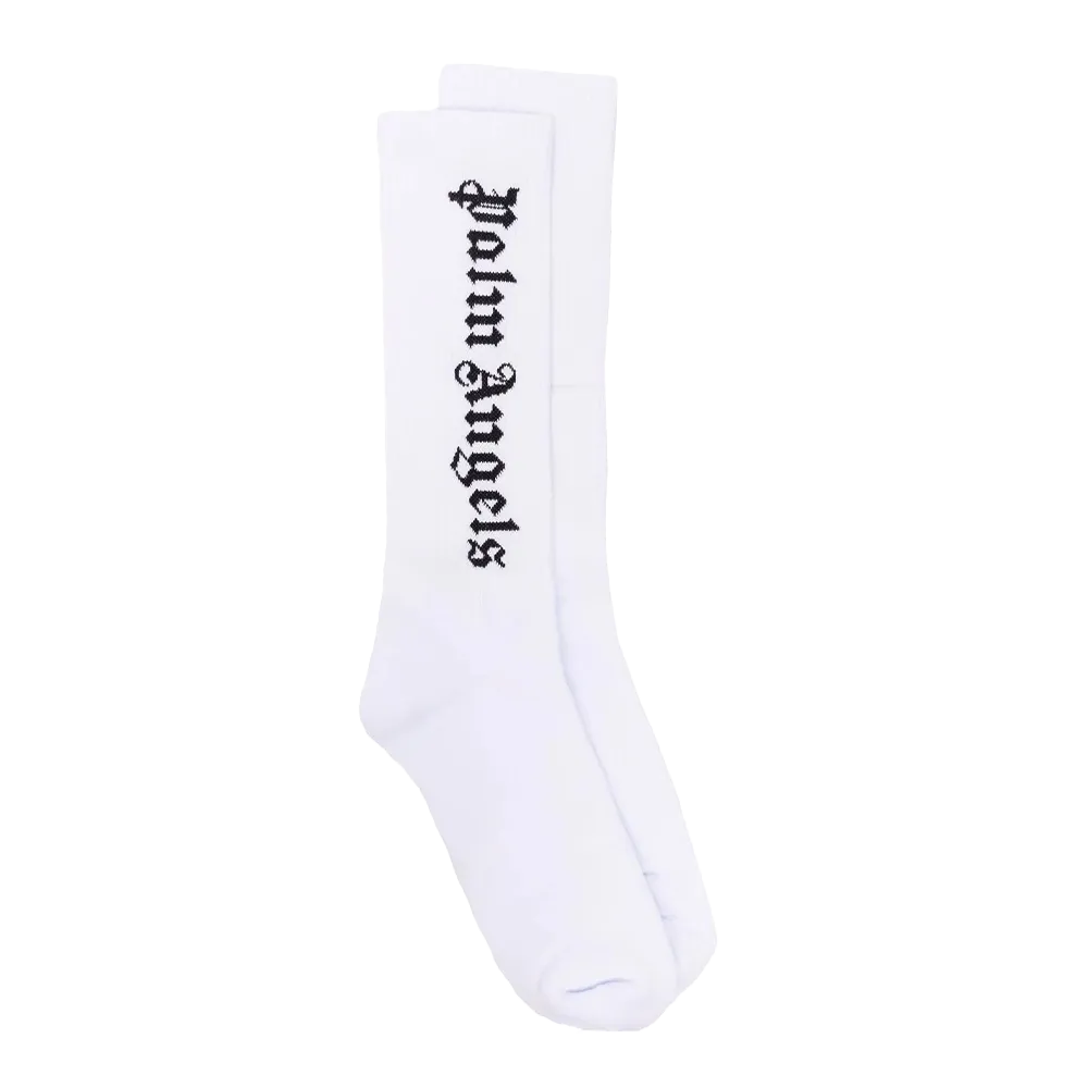 Palm Angels Intarsia Logo Socks White