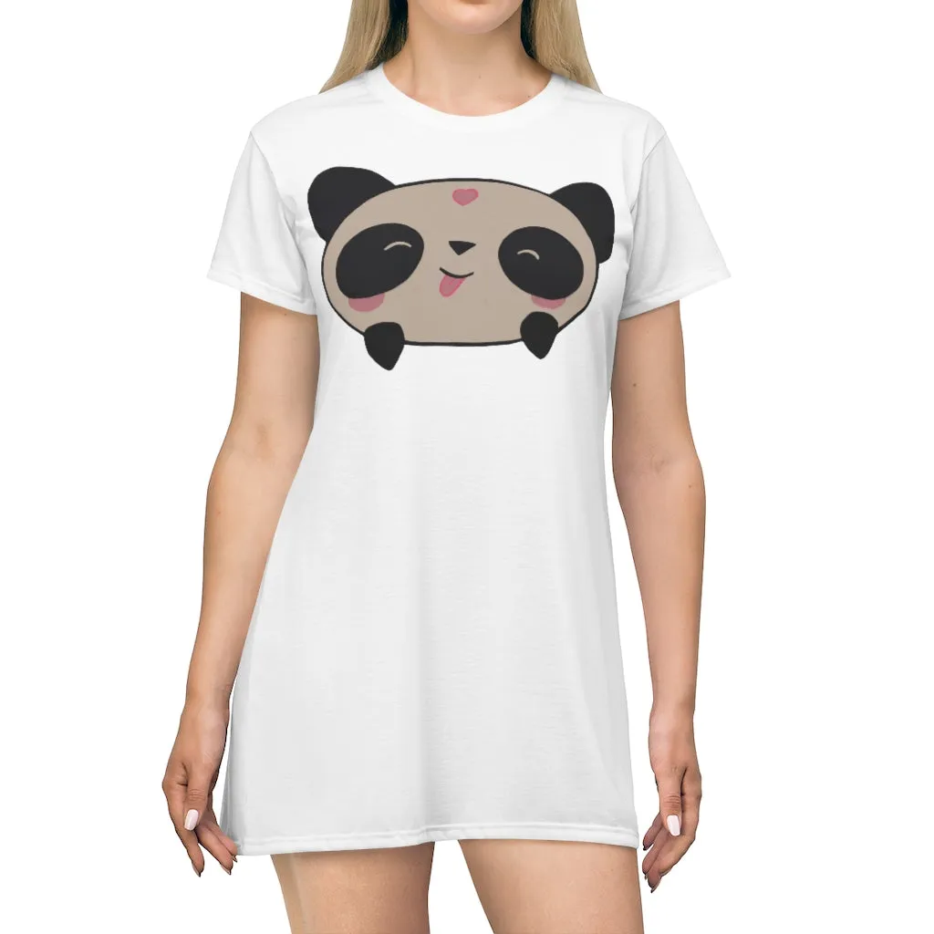 Panda All Over Print T-Shirt Dress