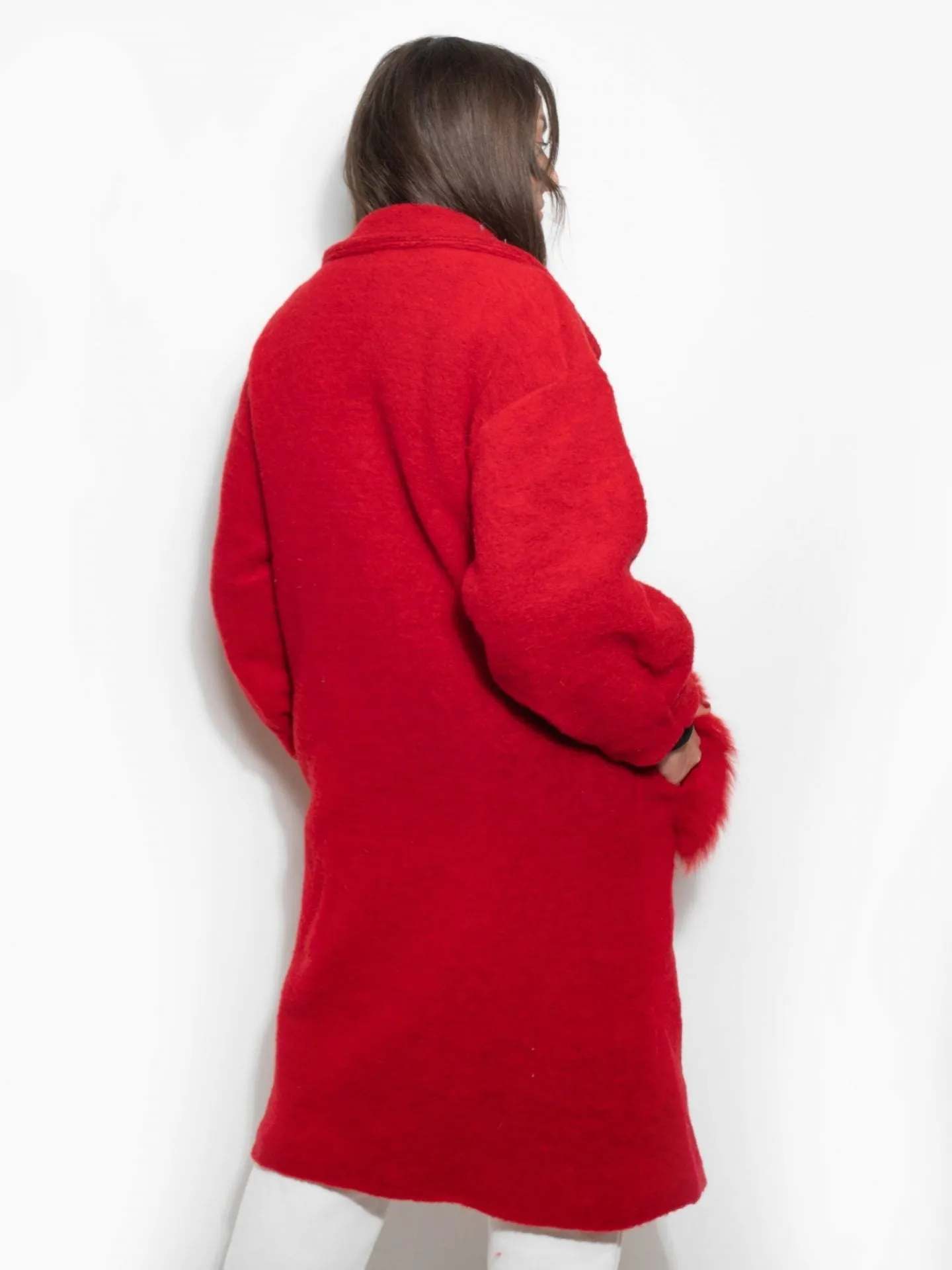 Red Passion coat with Fox pockets