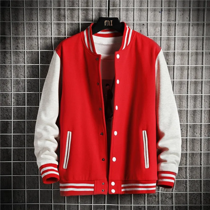 Solid Varsity Jacket