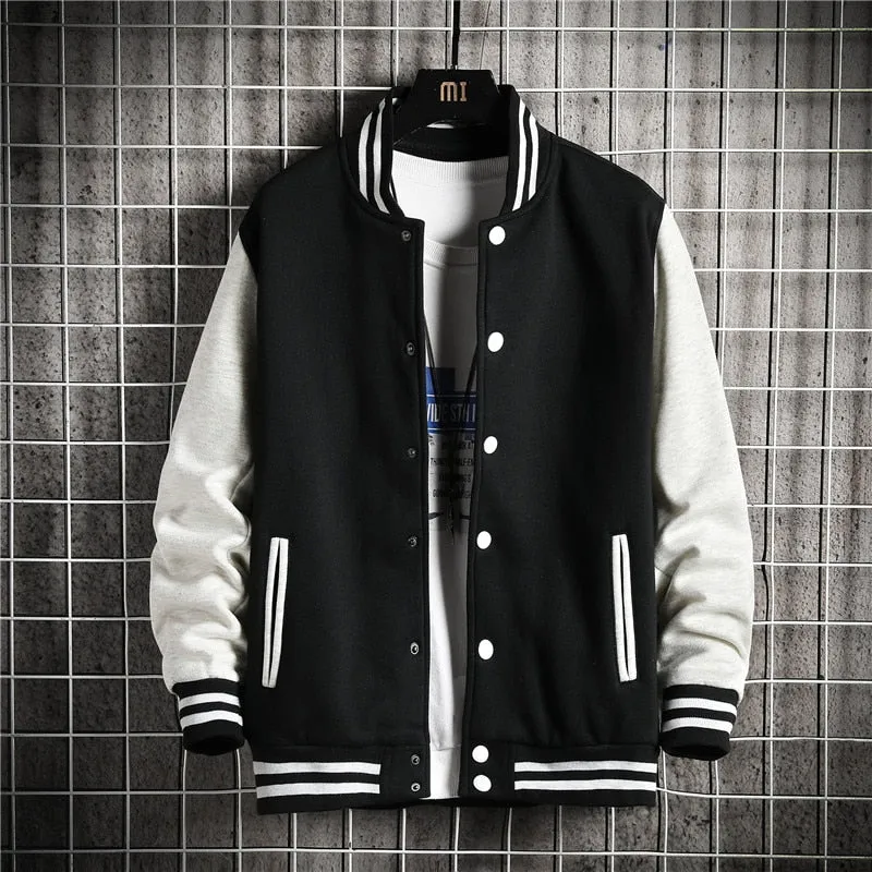 Solid Varsity Jacket