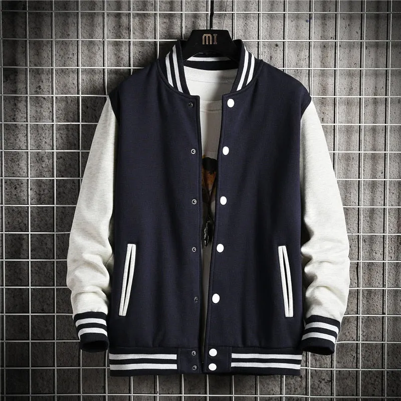 Solid Varsity Jacket