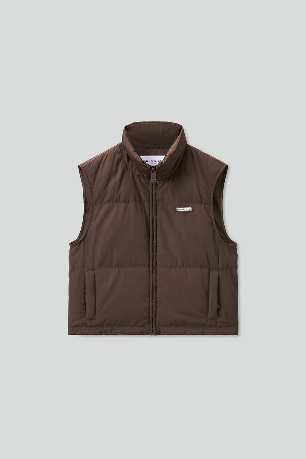 Stand Collar Short Style Down Vest